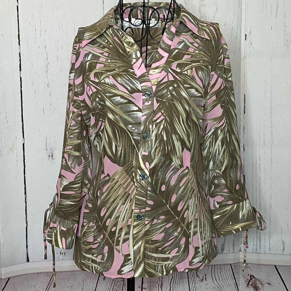 Tropical Button Down Top - image 1